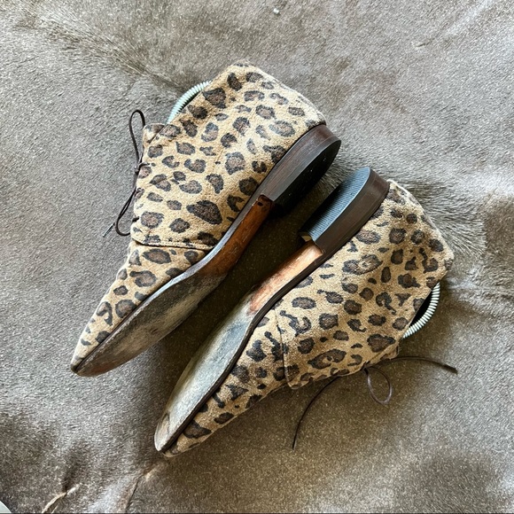 Saks Fifth Avenue Suede Leopard Booties - Picture 4 of 8
